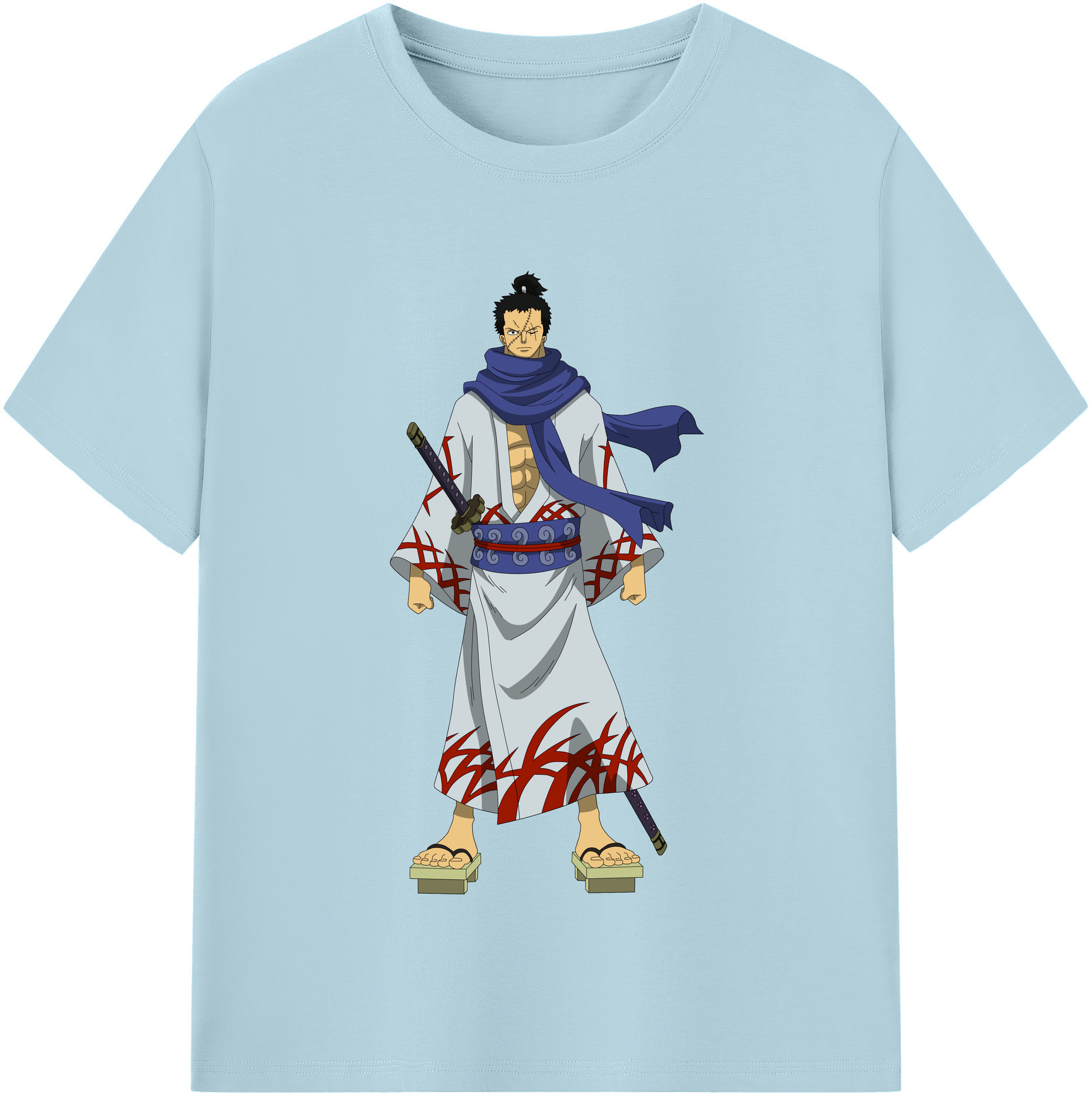 ワンピース ロロノア・ゾロ ONE PIECE Roronoa Zoro 綿100％半袖Tシャツ（フロントプリント）